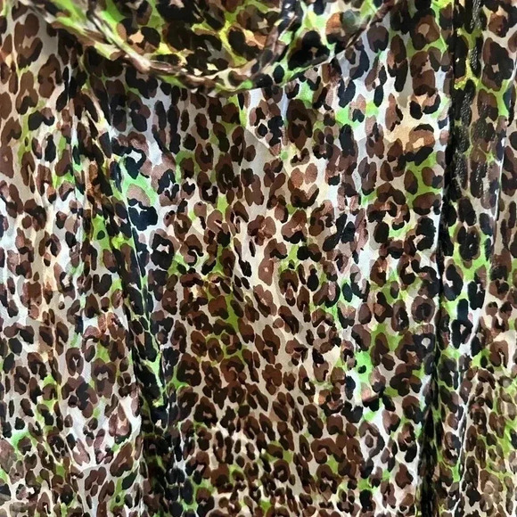DUNDAS x REVOLVE Williamsburg Maxi Dress in Green Leopard Size L - Picture 6 of 8